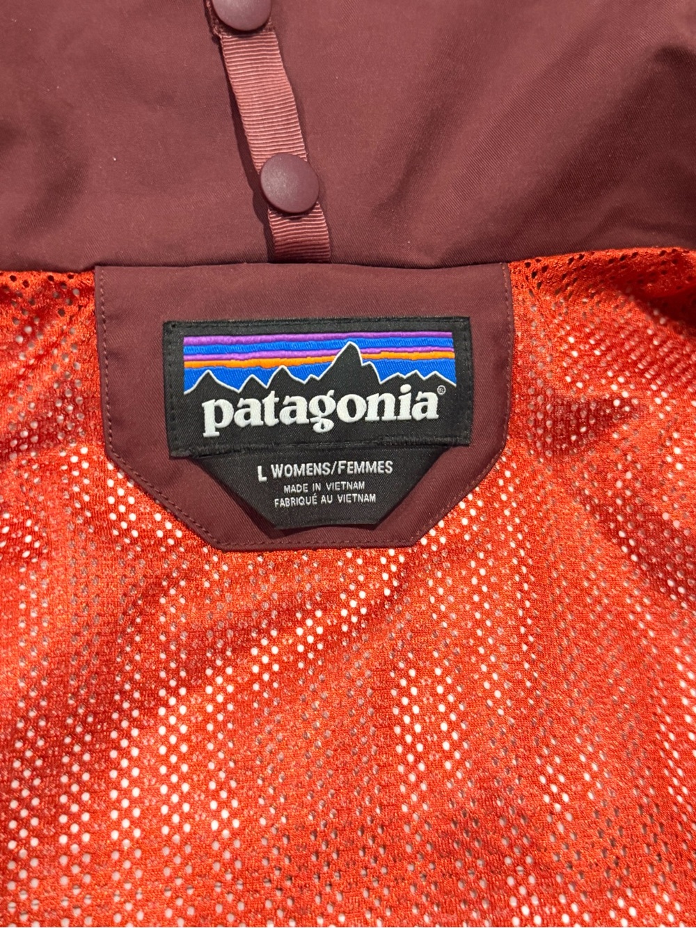 Patagonia Womens H2No RECCO Hooded Snowbelle Jacket Sz Large Red 31680 EUC - Picture 9 of 11